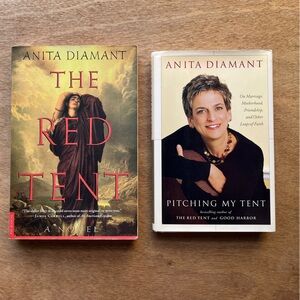Anita Diamant Books: The Red Tent Paperback & Pitching My Tent Hardcover Jewish